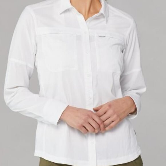 REI Co-Op Sahara White Button Up Shirt Medium - Picture 1 of 13